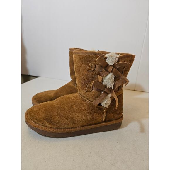 Koolaburra by Ugg youth girls boots bow accent - size 3 - Picture 1 of 8